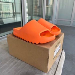 Orange Yzy slides